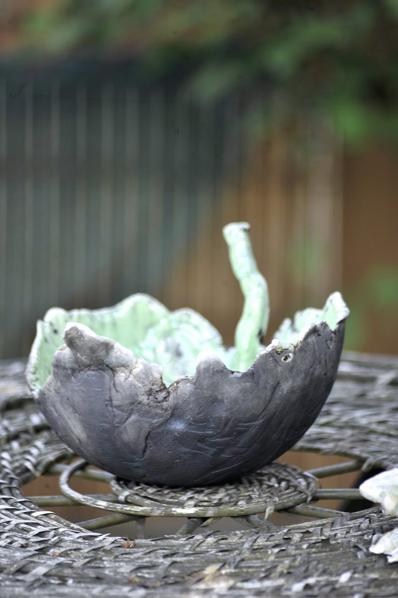 Grønt Raku-naturblad fra Lerchereden® 